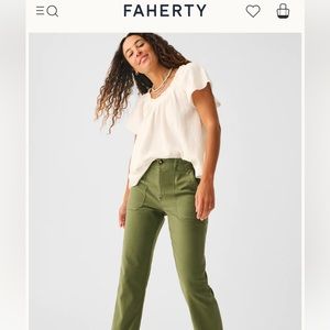 Faherty Army Green Pant